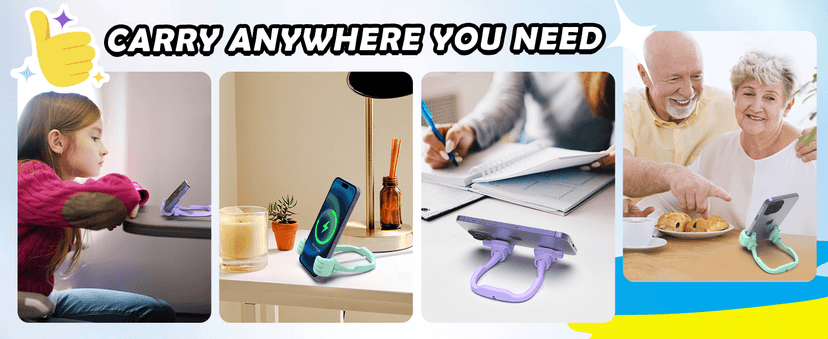 Stocking Stuffers for Teens Girls Boys Adults Cell Phone Stand: UPGRADE Adjustable Thumbs Up Lazy Phone Holder for Desk Cool Gadgets Fun Birthday Gift Ideas for Kids Teenager Women Gifts for Christmas