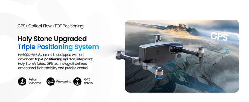 Holy Stone Sentinel HS600D 3-Axis Gimbal Drone with Camera for Adults, Professional 8K Photo, Level-6 Wind Resistance, 6KM Transmission, 80-Min Flight, Smart Track, Auto Return & Beginner Mode