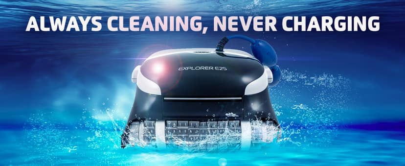 Dolphin (2026 Model) Explorer E25 Wi-Fi Robotic Pool Vacuum Cleaner Pools up to 50 FT - Waterline Scrubber Brush
