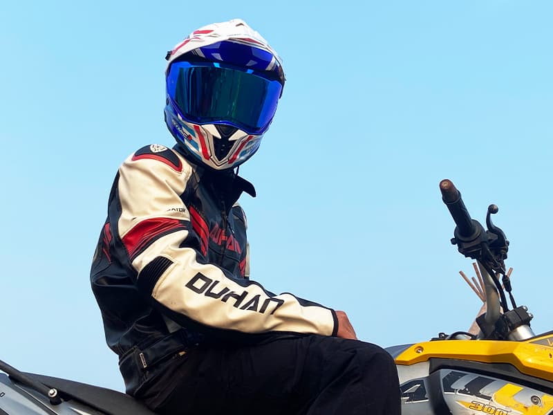 X60 Dual Sport Helmet, Adventure Motorcycle Helmet with Integrated Sun Visor - Off Road Dirt Bike Snowmobile Helmets for Adult DOT & ECE 22.06 Approved