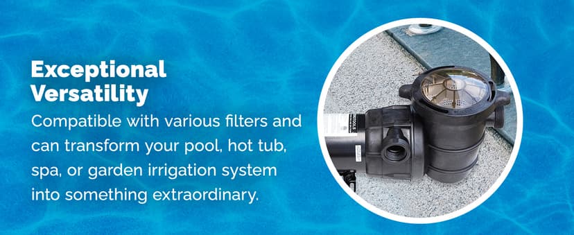 SWIMLINE HYDROTOOLS Variable Dual Speed Swimming Pool Pump For Above Ground Pools | 1.5 HP, Horizontal Discharge 5820 GPH Filter Pumps | 115 V, Powerful Flow W/ Strainer Basket, DOE Certified