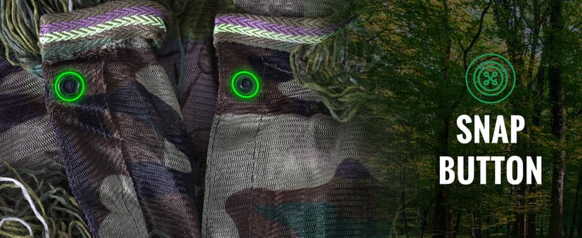 Seeutek 5 in 1 Ghillie Suit - 3D Camouflage Hunting Suits - Jacket, Pants, Hood, Carry Bag for Adults & Youth, M/L/XL/XXL