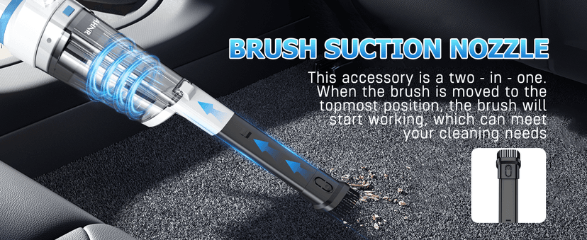 AHNR Handheld Vacuum Cordless, 16000PA Powerful Suction Hand Held Vacuum Dust Busters Cordless Rechargeable with LED Light & 2 HEPA Filters, Portable Car Vacuum Cleaner High Power for Car Home Office