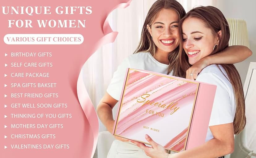 Best Friend Birthday Gifts for Women Self Care Package, Funny Friendship Gifts for Friends Female Bestie BFF Sisters, Christmas Gift for Bestfriend Mom Her Wife Girlfriend, Unique Spa Gift Baskets