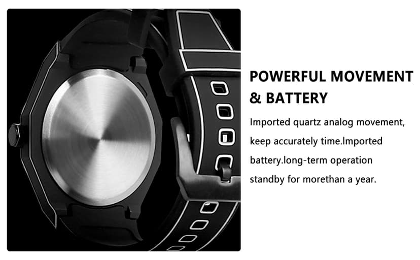 GORBEN Creative Sketch Watch Sports Fashion Quartz Minimalist Black and White Anime Series Watch