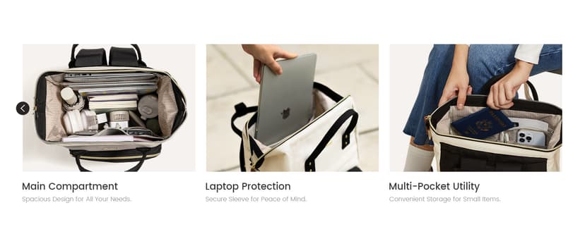 LOVEVOOK Laptop Backpack for Women, 15.6 Inch Work Business Backpacks Purse With Large Capacity, Waterproof Nurse Bag College Bookbag for School, Waterproof Casual Daypack for Travel