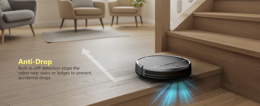 XIEBro Life Robot Vacuum and Mop Combo, Vaccum Robot 2 in 1 with WiFi/App/Voice, Schedule, Water Tank and Dustbin, Self-Charging, Slim, Ideal for Hard Floor, Pet Hair, Carpet