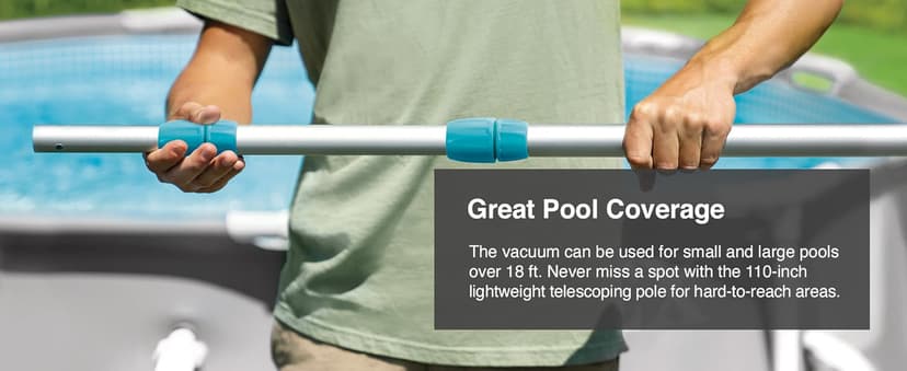 Intex ZR200 Rechargeable Cordless Swimming Pool and Spa Vacuum Cleaner with Telescoping Handle and 2 Interchangeable Brush Heads