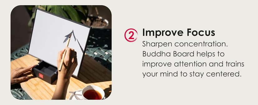 Buddha Board – The Original Water Painting Board for Mindfulness & Creativity – Unique Gift for Artists, Adults & Kids – Mess-Free Zen Art Supplies