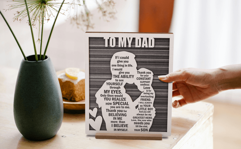 Birthday Gifts for Dad from Daughter, Easter Father’s Day Dad Gift from Daughter, Rustic Daddy and Daughter Hug Wood Sign, Papa Valentine’s, Christmas Gifts Ideas