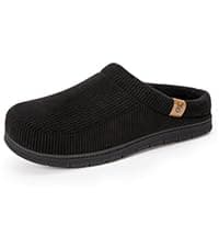 VeraCosy Men's Two-Tone Memory Foam House Slippers Indoor Outdoor Durable Rubber Sole