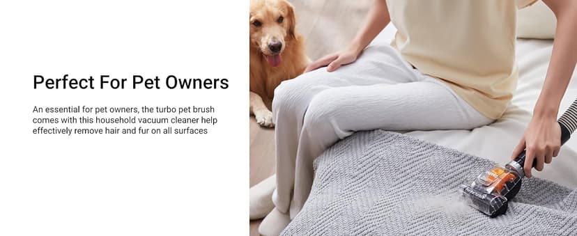 Eureka Powerful Upright Vacuum Cleaner for Home Pet Hair, Lightweight Household Upright Vacuum for Carpet and Hard Floor, MaxSwivel Pro NEU350 with Pet Tool, Yellow