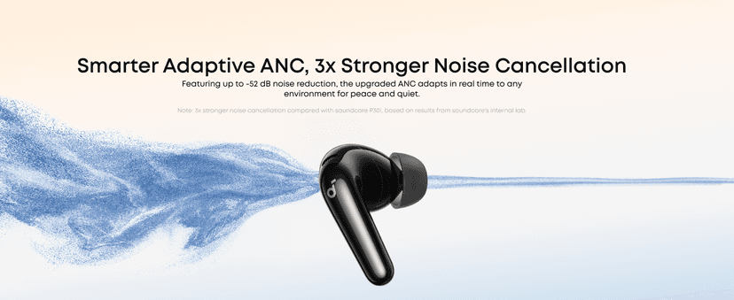 Soundcore P31i by Anker, Real-Time Adaptive Noise Cancelling, Hi-Res Sound, Translation Earbuds, 50H Playtime, Wireless Earbuds, Bluetooth Earphones, Spatial Audio, Fast Charging, IP55