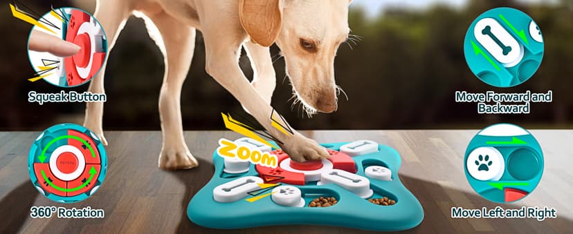 PETSTA Dog Puzzle Toys, Treat Dispensing Dog Enrichment Toys for IQ Training and Brain Stimulation, Interactive Mentally Stimulating Toys as Gifts for Puppies, Cats, Dogs B09XXPCB4T