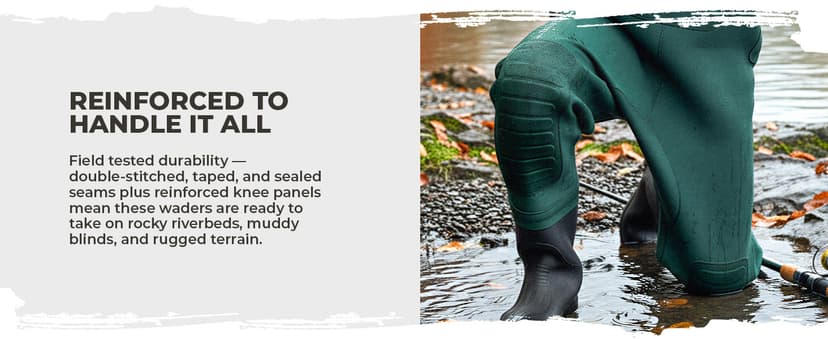 Foxelli Chest Waders, Waterproof 4mm Neoprene Hunting & Fishing Waders for Men & Women with Boots
