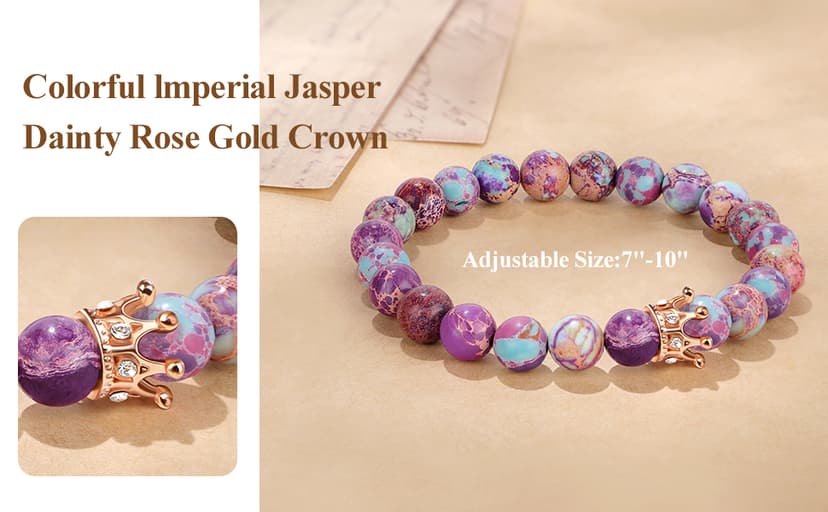 JoycuFF Woman Birthday Gifts Idea Friendship Gifts For Women Best Friends Besties Aunt Female Mom Daughter Granddaughter Gf Anniversary Christmas Graduation Healing Stone Crown Gifts For Her