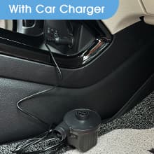 Electric Air Pump,Portable Quick-Fill Air Pump, Air Mattress Pump with 3 Nozzles for Inflatable Boat, Air Mattress Beds,Swimming Ring.Compatible with Home and car Adapter by Inscool (110V AC/12V DC)