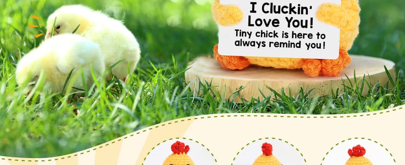 Best Friend Birthday Gifts for Women Friends Graduation Gift Bestie BFF Birthday Gifts I Love You Bestie BFF Friendship Gift Christmas Mothers Day Funny Handmade Crochet Animals Chicken