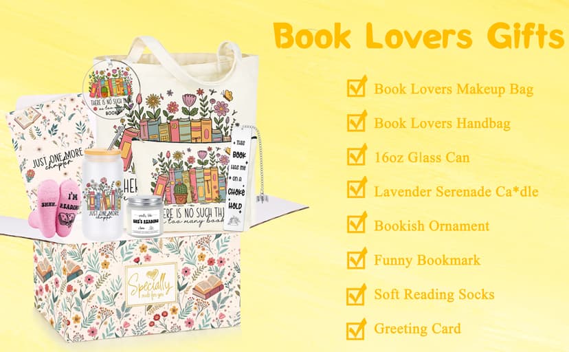 Book Lovers Gifts for Women, Accessories Bookish Gifts for Book Lovers Reading Readers Set of 8