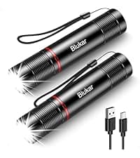 Blukar LED Headlamp Rechargeable,2000L Super Bright Headlight with Motion Sensor -Dimmable Brightness,8 Modes,Spotlight&Floodlight&Red Light Combination,IPX5 Waterproof for Hiking,Camping - 2 Pack