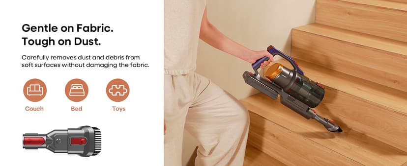 KIPMAX Cordless Vacuum Cleaner, 50KPa 550W Stick Vacuum for Home, 70Mins Anti-Tangled Vacuum Cleaner for Pet Hair/Carpet/Floor, Self-Standing Vacuum with Rechargeable Battery, LED Display&Aromatherapy