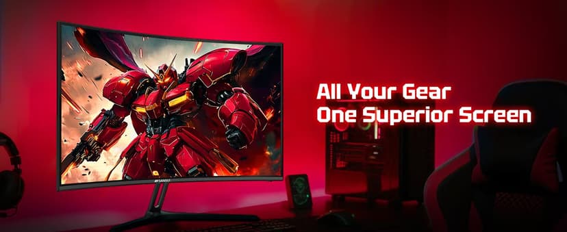 SANSUI 27 Inch WQHD 2560X1440 Curved Gaming Monitor, 180Hz MPRT 1ms Computer Monitor,HDMI2.0 * 2, DP1.2 * 2, Freesync, Curved 1500R, 5000:1 Contrast Ratio, 120% sRGB,HDR(ES-G27C1Q DP Cable Included)