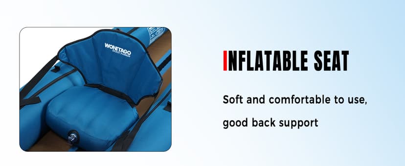 Inflatable Kayak, Portable Ripstop Oxford Cloth Recreational Touring Kayak with Fiberglass Kayak Paddle, Hand Pump and Carrying Bag, 1/2 Person