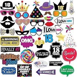 Happy 18th Bday Bruh Gold Glitter Banner - 18th Birthday Party Supplies, Ideas, Gifts and Decorations