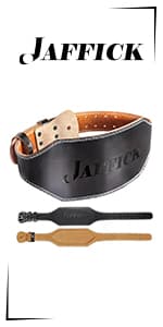Jaffick Weight Lifting Belt For Ladies Leather Gym Belts Lower Waist Back Support For Women Men Fitness Squat Deadlift Heavy Duty Cross Training Gym Powerlifting Workout