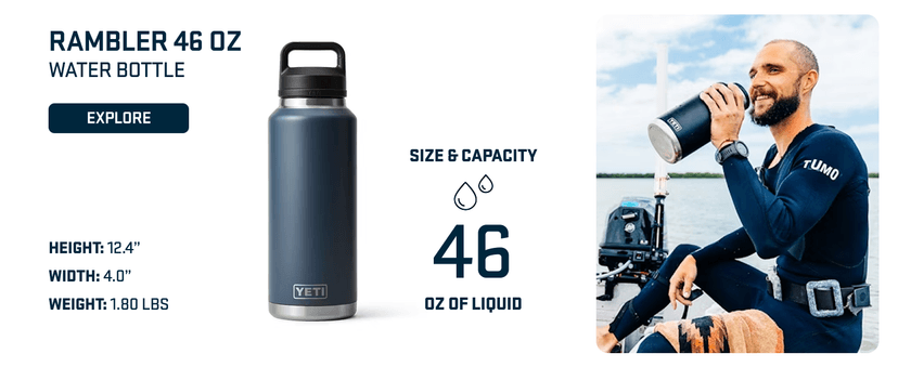 YETI Rambler 18 oz Bottle, Vacuum Insulated, Stainless Steel with Straw Cap, Black Forest Green