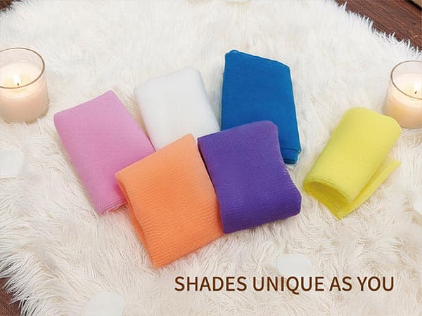 ARCH&M Exfoliating Washcloth Body Scrubber Back Scrubber for Shower Japanese Beauty Washcloth Bath Wash Cloth Korean Exfoliation Luffah Towel Net Sponge Loofah Body Scrub 3 Pack