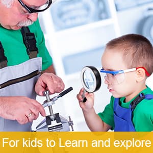 JMH Magnifying Glass with Light, 30X Handheld Large 18LED Cold and Warm Light with 3 Modes, Illuminated Magnifier for Seniors Reading, Inspection, Coins, Jewelry, Exploring