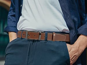DOOPAI Reversible Leather Belt for Men 1.25" - Dual Sided Dress and Casual Belt, Trim to Fit, 2 Styles in One Belt