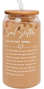 Friendship Gifts for Women Friends, Gifts for Friends Female, Gifts for Best Friend - Gifts for Sister - Sister Birthday Gifts - Galentines Day, Valentines Gifts for Friends - 16 Oz Can Glass