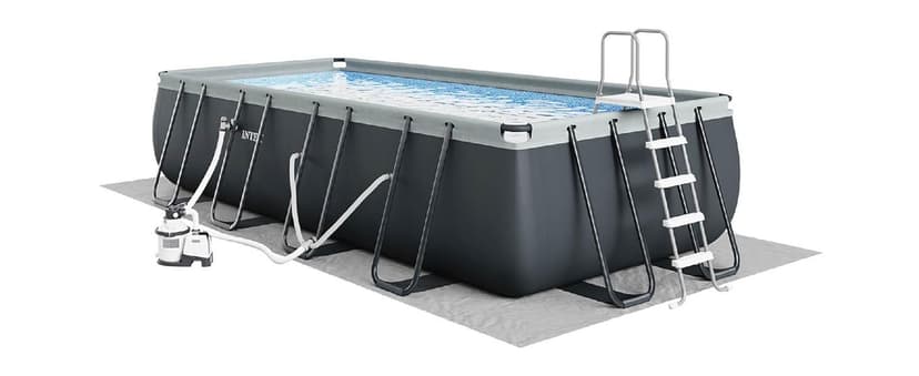 Intex 18' x 9' x 52" Ultra XTR Rectangular Frame Swimming Pool Set with Pump - Above Ground Backyard Large Rectangle Pool with 45-Inch Deep Water