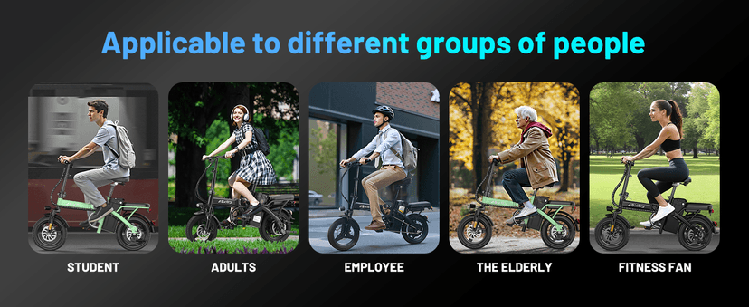 Foldable Electric Bike for Adults and Teens, 700W Peak Motor Ebike with 30-60 Miles PAS Range, 14" Folding Mini E Bike for Commute, Electric Bicycle with 48V Removable Battery