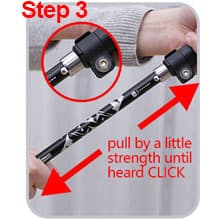 A ALAFEN Lightweight Collapsible Trekking Pole - 7075 Aluminum Adjustable Walking Stick for Hiking & Travel, Foldable Quick-Lock Design, Single Pole for Adults & Seniors