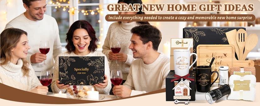 Maustic House Warming Gifts New Home, 14 Pcs New House Gift Basket, Housewarming Present for Homeowners Couples Women, Closing Gifts for Home Buyers B0DSBQYSJW