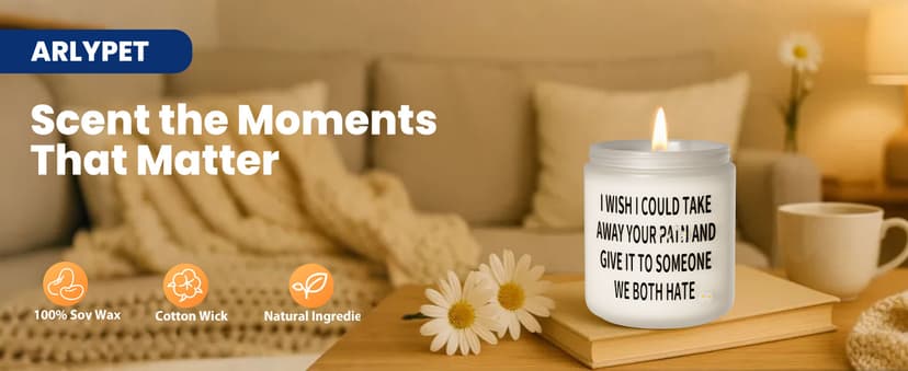 Get Well Soon Gifts for Women Men, Funny Present for Her Him After Surgery, Feel Better Candle Gift for Mom Sick Friends, Recovery, Sympathy, Cancer Comfort, Grieving, Divorce, Thinking of You Gift