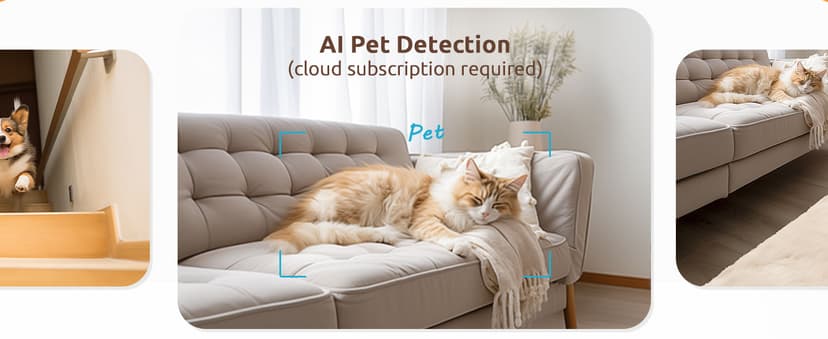 blurams 5G Cameras for Home Security, 2K Pet Camera with Phone App, 360° PTZ Indoor Camera w/Dual-Band WiFi6, Free Human/Motion/Sound Detection, 2-Way Talk, Night Vision, Compatible with Alexa, 2Pack