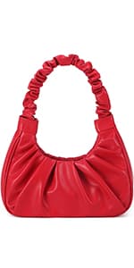 Shoulder Bags for Women, Cute Hobo Tote Handbag Mini Clutch Purse with Zipper Closure