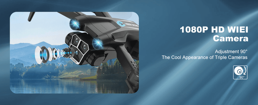 Drone with Camera 1080P HD, Mini Drone for Beginners Kids Adults, RC Quadcopter with 2 Batteries, Carrying Case, Stable Hover, Trajectory Flight, Gravity Control, One Key Take Off/Land, Black
