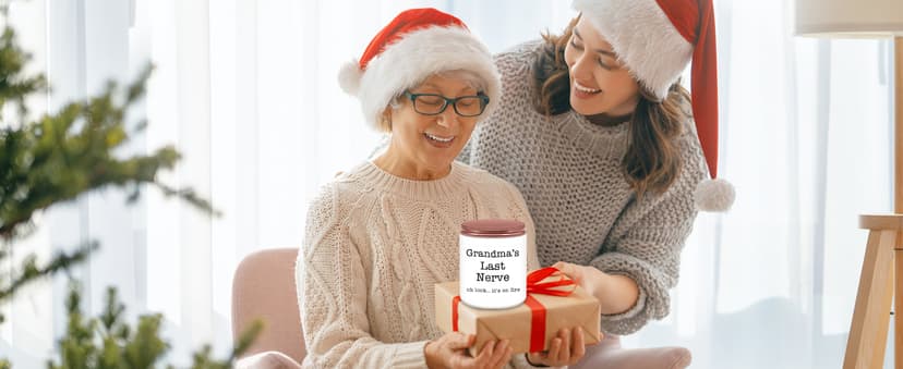 Homsolver Gifts for Grandma from Granddaughter Grandson, Christmas, Birthday, Mother and Grandparents Day, Lavender Scented Candles, Grandma’s Last Nerve