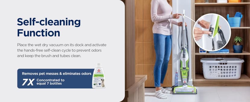 Bissell Crosswave Turbo Vacuum Mop All in One Wet and Dry Vac Combo Hard Floor & Area Rug Cleaner, 3888A