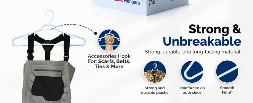 19" XL Plastic Hangers, Giant Heavy Duty Hanger, Merrick, XL Hanger, 36