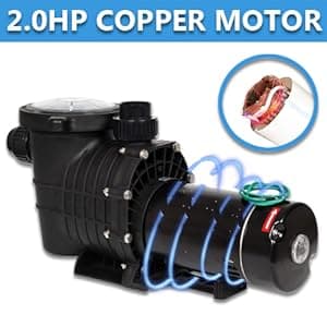 TOPWAY 2HP 110v Swimming Pool Pump 111GPM Filter Garden lnground and Above Ground Pools Water Pump