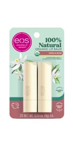 eos Natural Shea Lip Balm- Birthday Cake, All-Day Moisture Lip Care Products, 0.14 oz