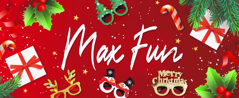 Max Fun 12Pcs Christmas Glasses Glitter Holiday Party Glasses Frames Christmas Decoration Accessories Costume Eyeglasses for Christmas Parties Holiday Favors (One Size Fits All)