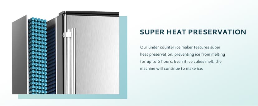 EUHOMY 15" W Commercial Under Counter Ice Maker Machine, 90 Lb/Day Auto-Cleaning & 24H Timer, Gravity Drainage,Stainless Steel Built-in Freestanding Ice Maker, 24 Lb Bin, Ideal for Commercial & Home