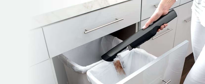 Shark WV201 WANDVAC Handheld Vacuum, Lightweight at 1.4 Pounds with Powerful Suction, Charging Dock, Single Touch Empty and Detachable Dust Cup,Graphite, Slate